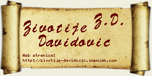 Životije Davidović vizit kartica